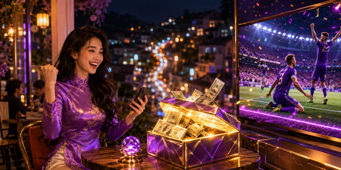 Phụ nữ mặc áo dài tại Đà Lạt sử dụng điện thoại xem thông tin cá cược trực tuyến