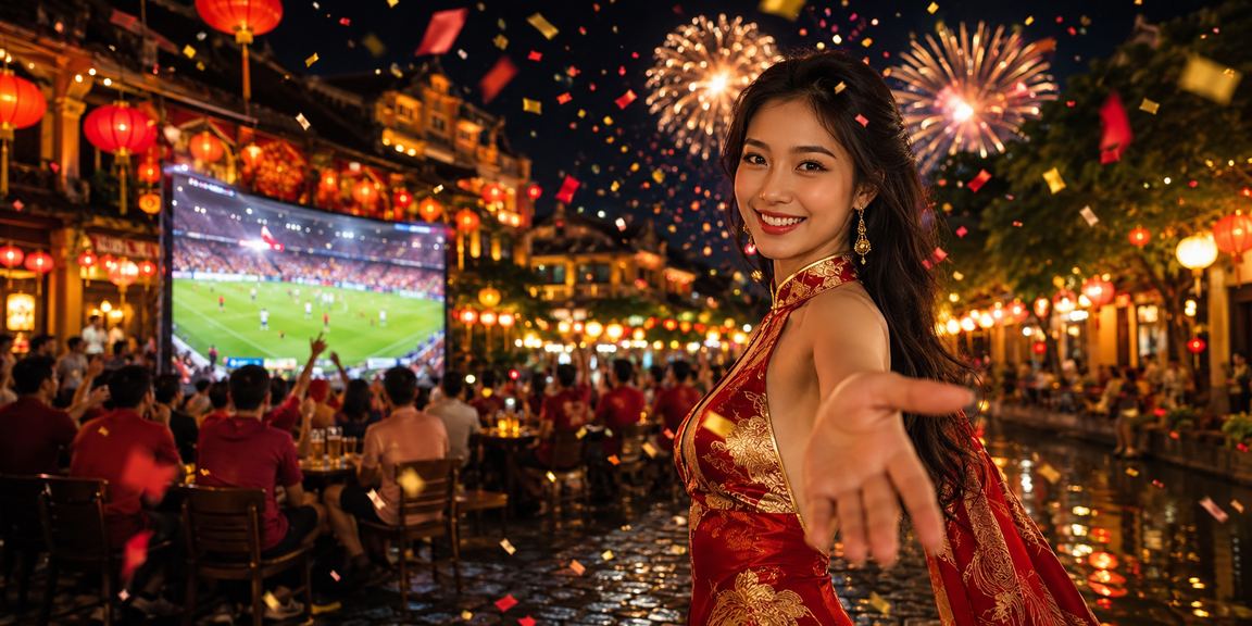 Người hâm mộ bóng đá tại Hội An theo dõi trận đấu và đặt cược trên điện thoại